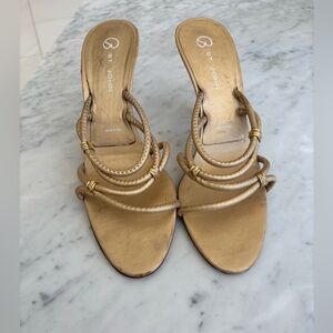 St. John Metallic Gold Women's Sandals